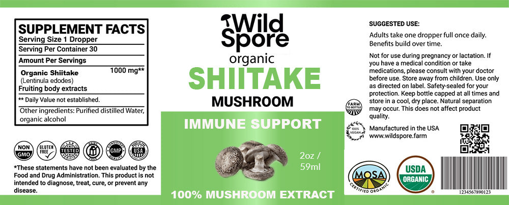 Tennessee Grown Shiitake Mushroom Tincture