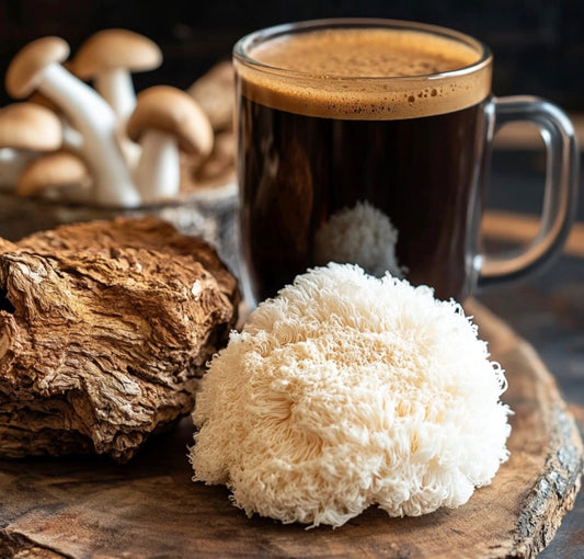 coffee and lions mane and chage