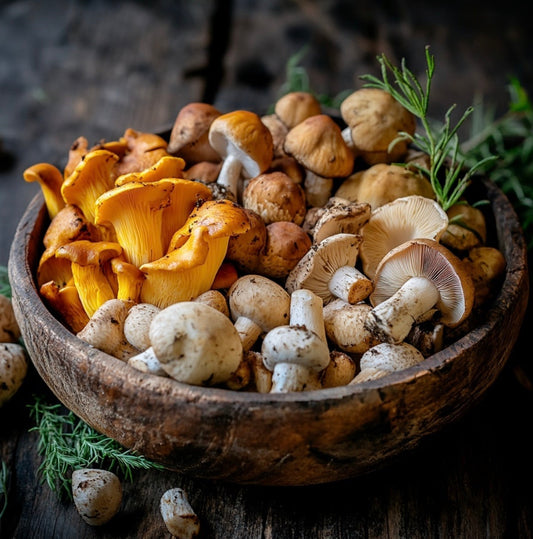 a bowl of medicinal mushrooms