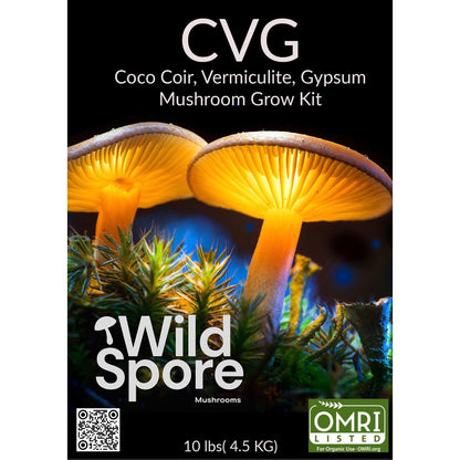 10lb Mushroom Grow Bag Bulk Substrate grow kit OMRI  Coir/Verm/Gypsum (CVG)